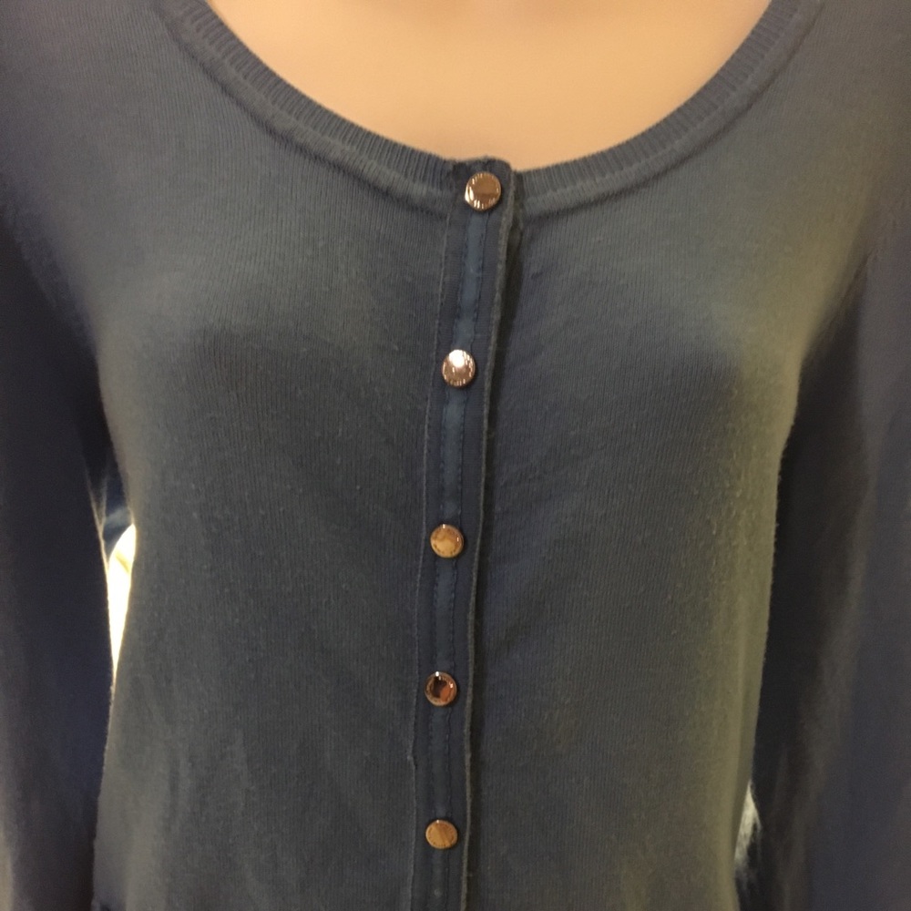 White House Black Market Blue Cardigan